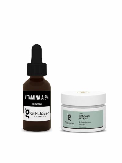 Dúo Manchas y Arrugas: Activo Concentrado Vitamina A + Crema Hidratante Antiedad Textura Rica 25ml