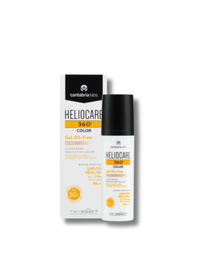 Heliocare 360º Color Gel Oil-Free SPF 50+ 50 ml – fotoprotector con color mate para piel mixta o grasa tono beige