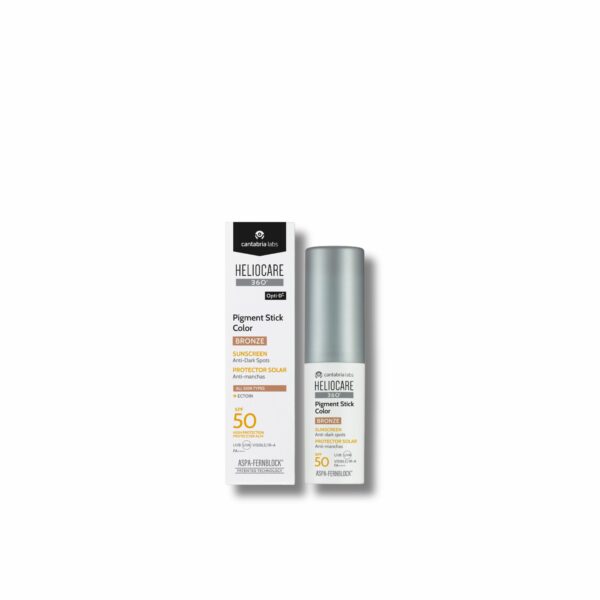 Heliocare 360º Pigment Stick Color SPF 50+ – stick con color antimanchas 10 g Bronze