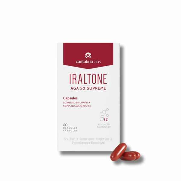 Iraltone AGA 5a Supreme 60 cápsulas – complemento anticaída para pérdida de densidad capilar