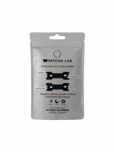 PATCHD LAB Tiras Nasales Negras 15 unidades – tiras nasales con adhesivo hipoalergénico