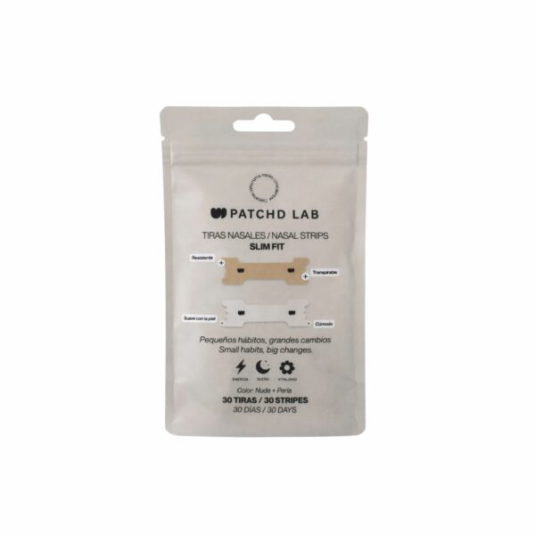 PATCHD LAB Tiras Nasales Slim Fit Nude/Perla 30 unidades – tiras nasales discretas con adhesivo hipoalergénico
